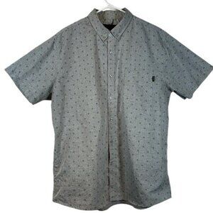Molokai Surf Gray Blue Button Down Shirt Size XL - X-Large EUC #VEG-0008